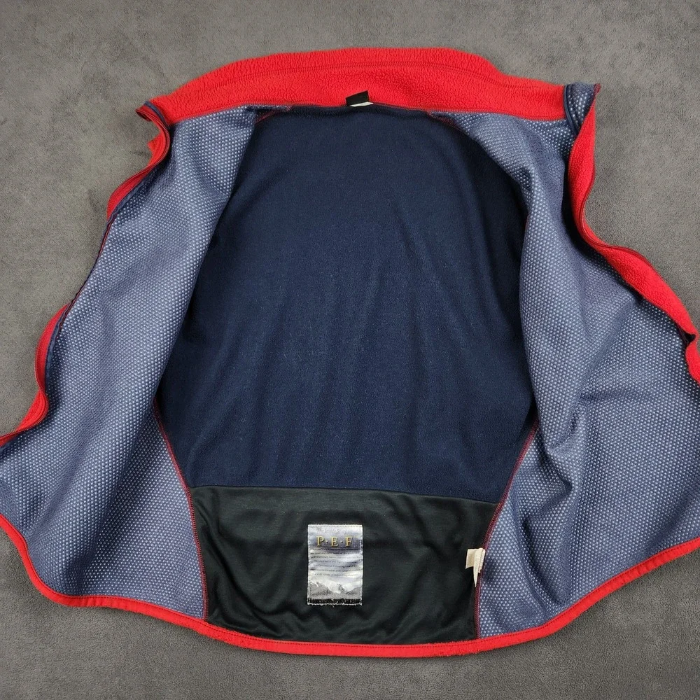 Vintage Patagonia Flyer‎ Vest Adult Large Red Navy Blue Zip Pocket 90s USA Made